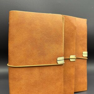 Notes retro w miękkiej brązowej okładce