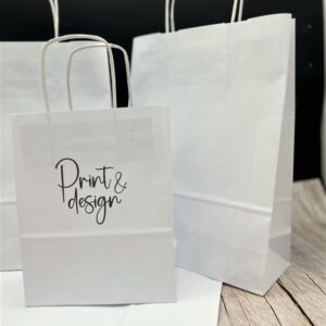 Biała torba papierowa (24x32 cm) – elegancka, ekologiczna i w 100% do recyklingu! ♻